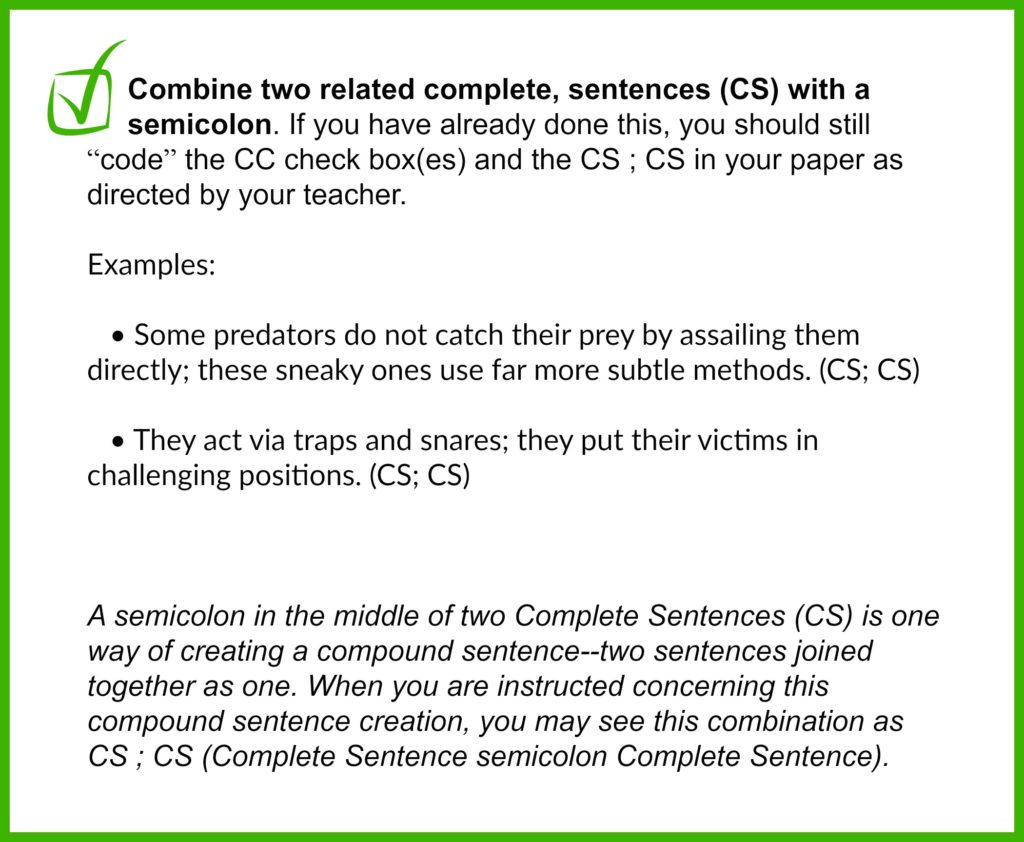 compound sentence with semicolon