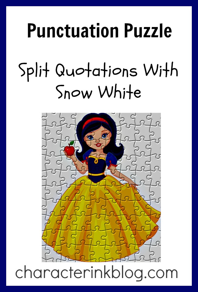 punctuation puzzle split quotations with snow white quotations quotations
